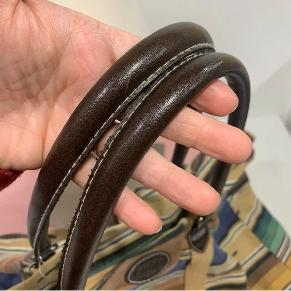 GITANO Vintage Aztec Style Print Duffle Bag / Carry-On Bag / Canvas Bag / BoHo - Picture 5 of 11